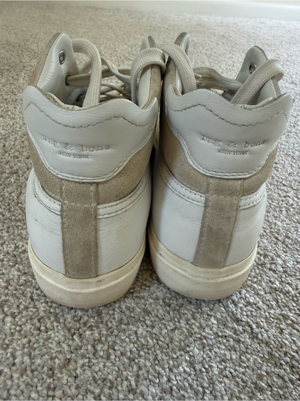 rag & bone RB Army High White with Beige Accents - Picture 7 of 8